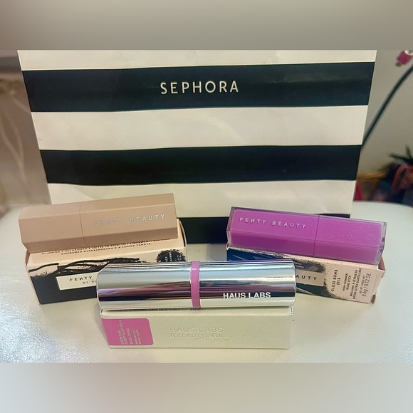 HUDA & Fenty LOT! glassy blush balm, gloss bomb stick & match stix!!! - Picture 3 of 6